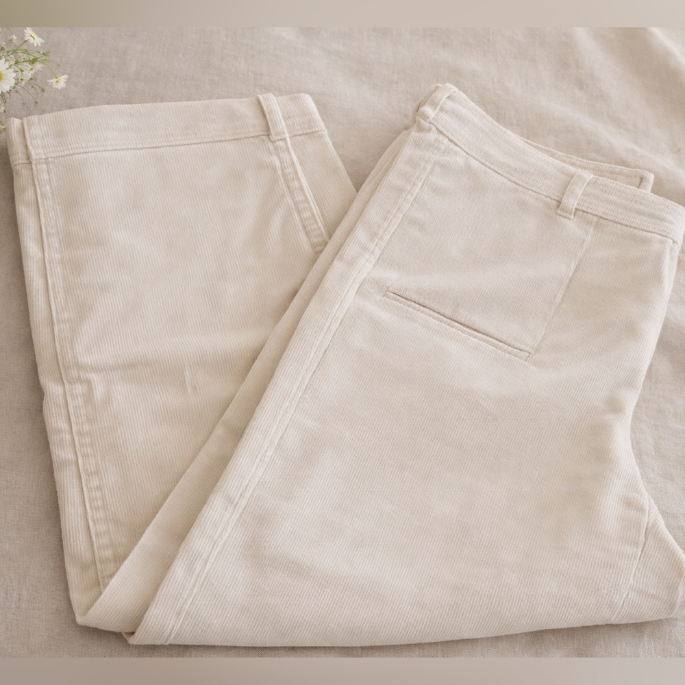 Everlane Women's White Corduroy Pants